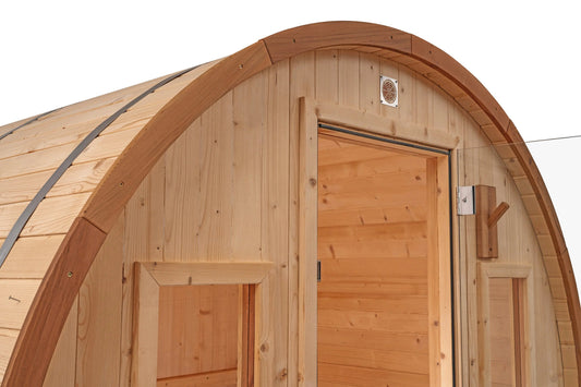 7×10 Ft Cedar Outdoor Barrel Sauna – 5–6 Person