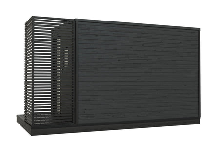 8×12 Ft Outdoor Cube Sauna with Change Room – 6 Person
