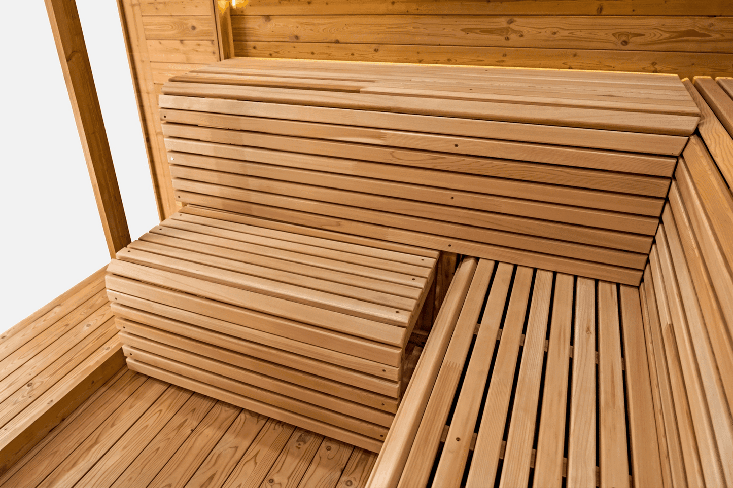 8×8 Ft Outdoor Cube Sauna (Glass Front) – 4 Person