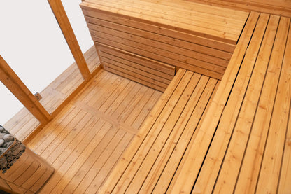 7×7 Ft Outdoor Cube Sauna (Cedar Interior) – 2–3 Person